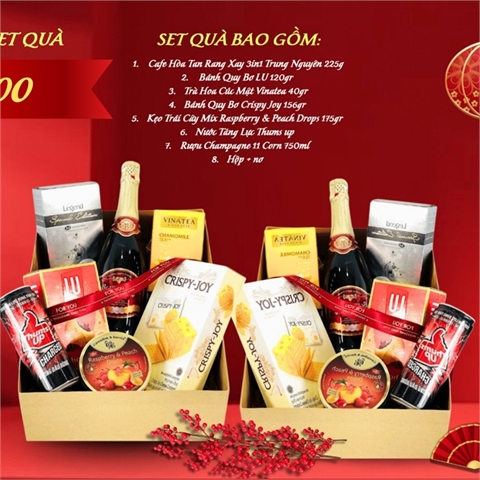 Set quà tết tặng bạn bè